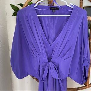 Ted baker purple silk dress